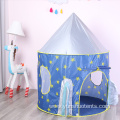 customization Christmas tent factory Blue Cartoon Rocket tent